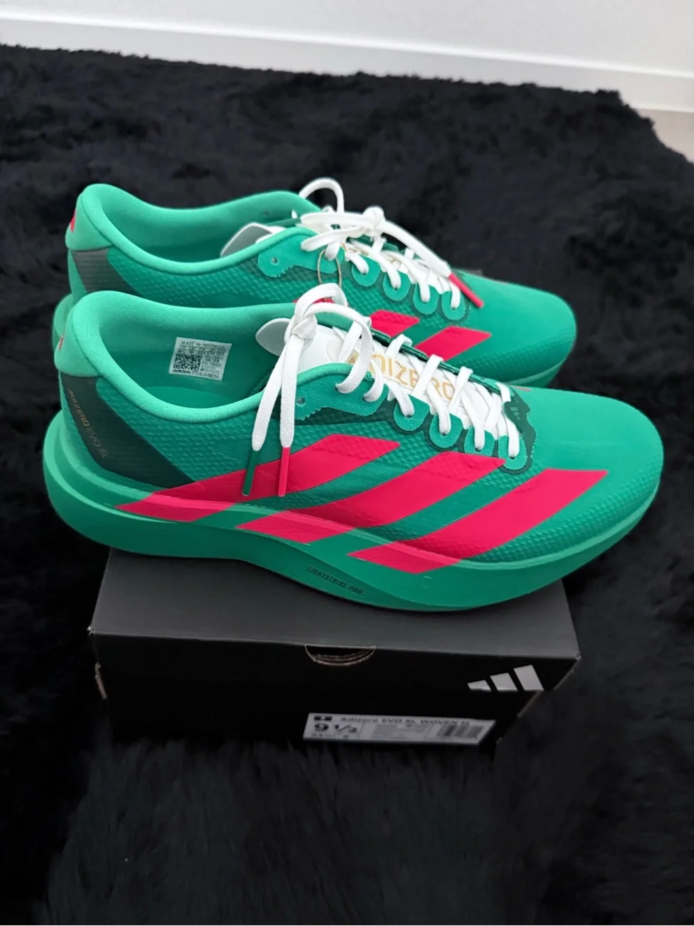 Adidas Adizero Teal and red orange Men's Athletic Running Shoes